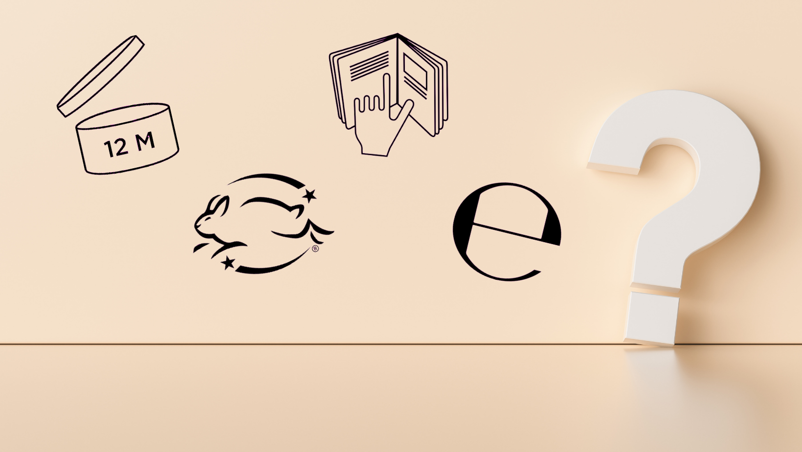 Question mark and Various Common Symbols seen on Cosmetic Packaging